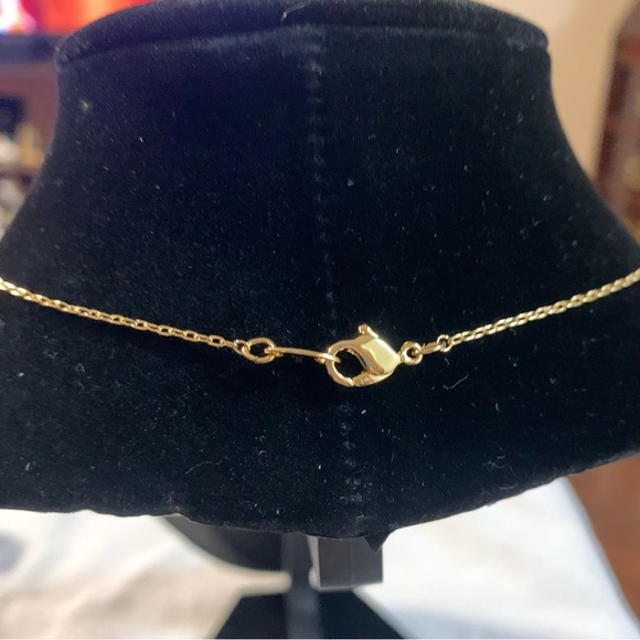 Avon Goldtone Heart Pendant Necklace birthstone June simulated alexandrite NIB - Picture 4 of 6